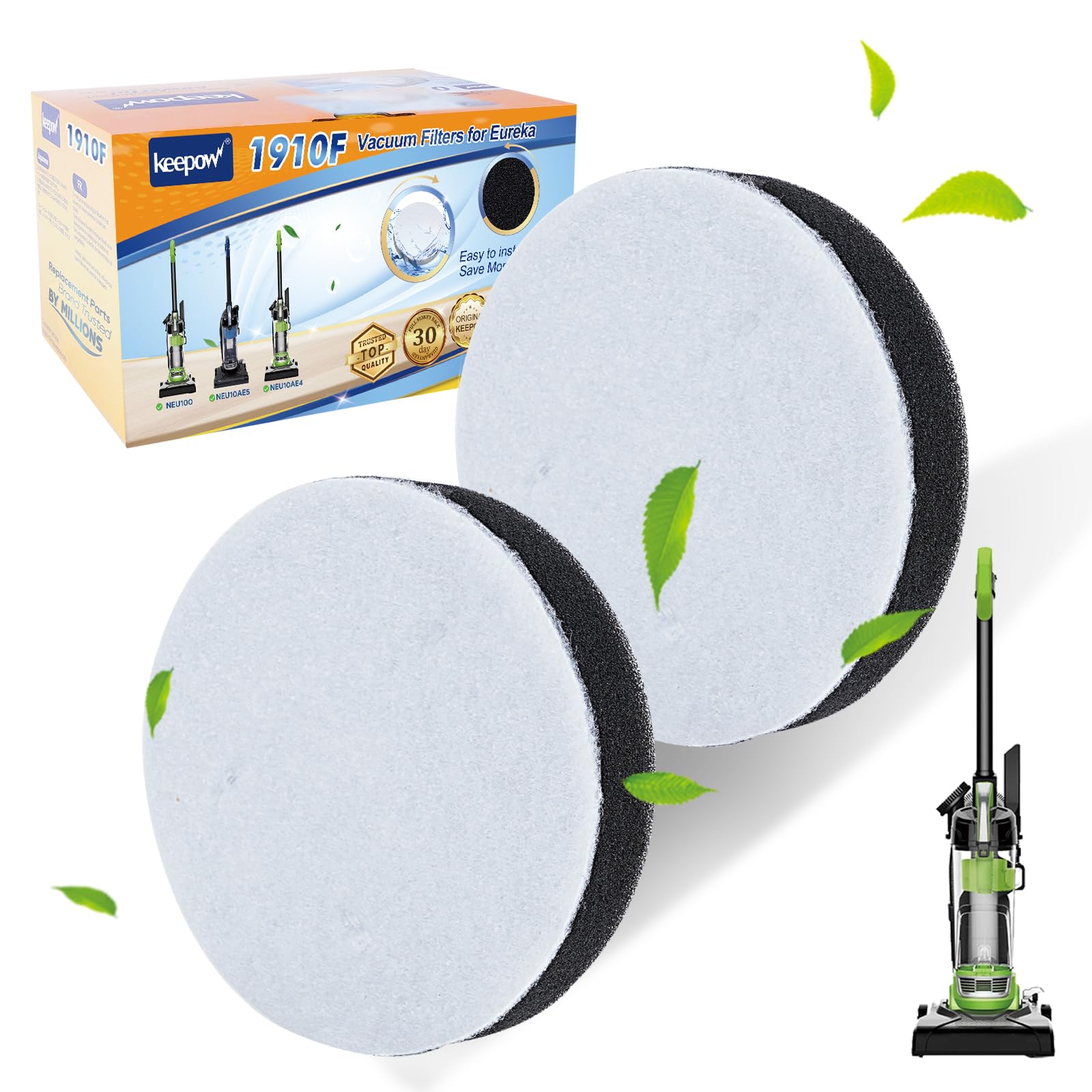 Amazon.com: KEEPOW 2 Pack NEU100 Vacuum Filters for Eureka